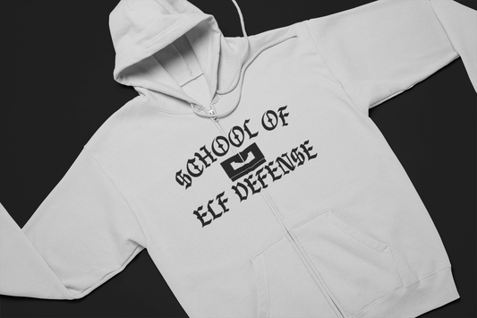 SCHOOL OF ELF DEFENSE ZIP UP